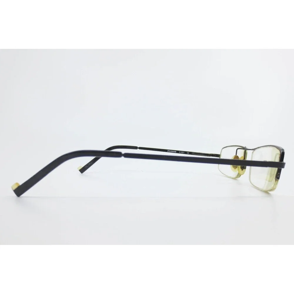 Randy Jackson 1006 Black Semi Rimless Rectangular Eyeglass Frames C.021